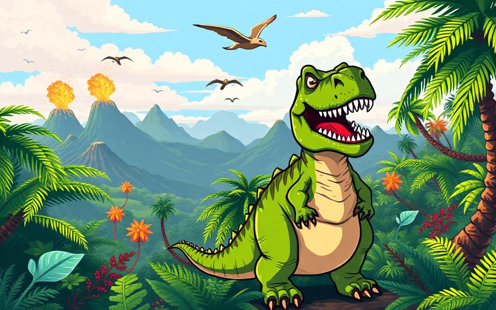 Dinosaur World illustration